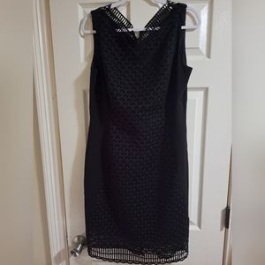 Ann Taylor Crochet trim sheath dress